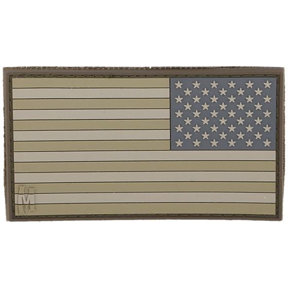 Parche con bandera invertida de EE.UU. Maxpedition de tamaño grande en Arid