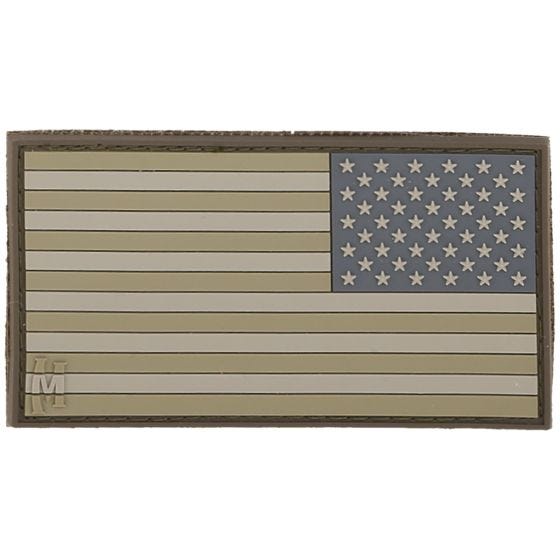 Parche con bandera invertida de EE.UU. Maxpedition de tamaño pequeño en Arid