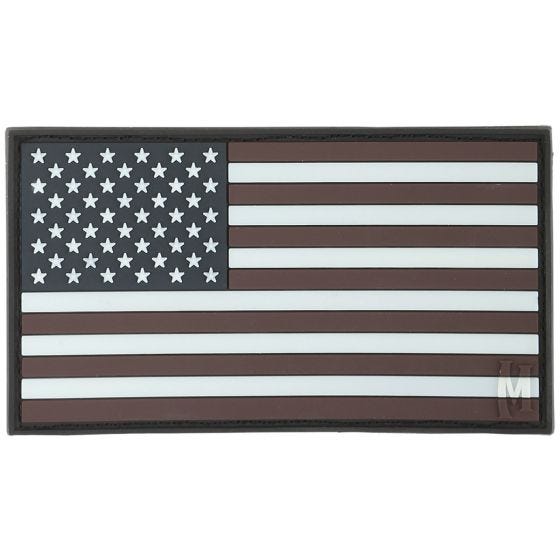 Parche con bandera de EE.UU. Maxpedition de tamaño grande en fosforescente