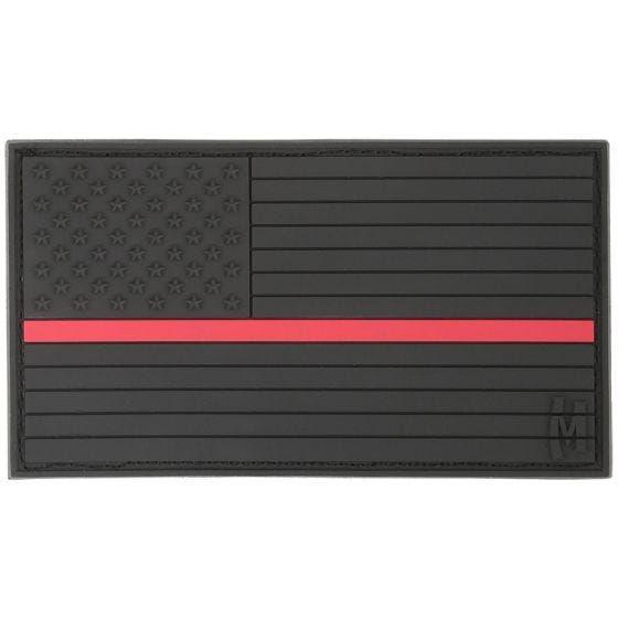 Parche con bandera de EE.UU. Maxpedition de tamaño grande con delgada línea roja