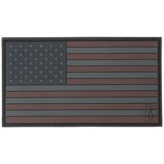 Parche con bandera de EE.UU. Maxpedition de tamaño grande en tonos apagados
