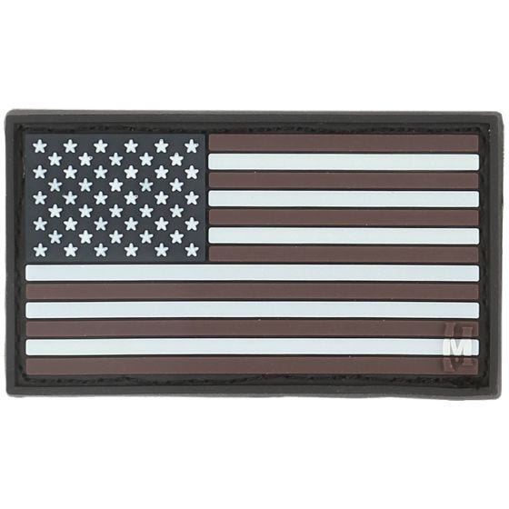 Parche con bandera de EE.UU. Maxpedition de tamaño pequeño en fosforescente
