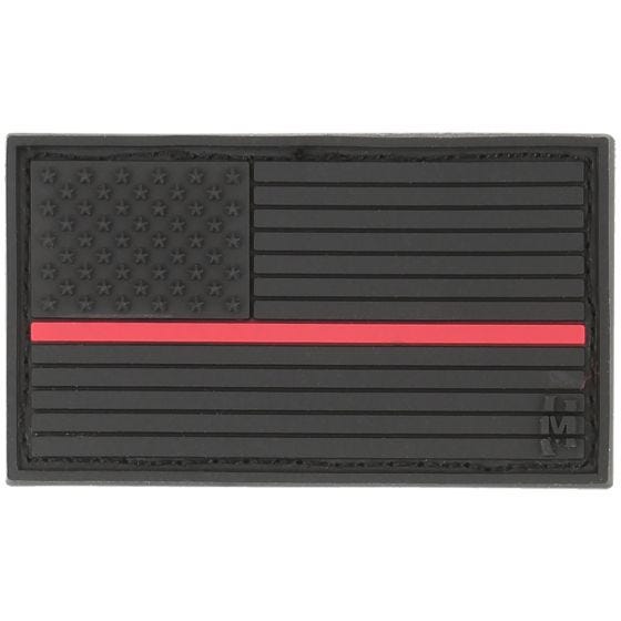 Parche con bandera de EE.UU. Maxpedition de tamaño pequeño con delgada línea roja