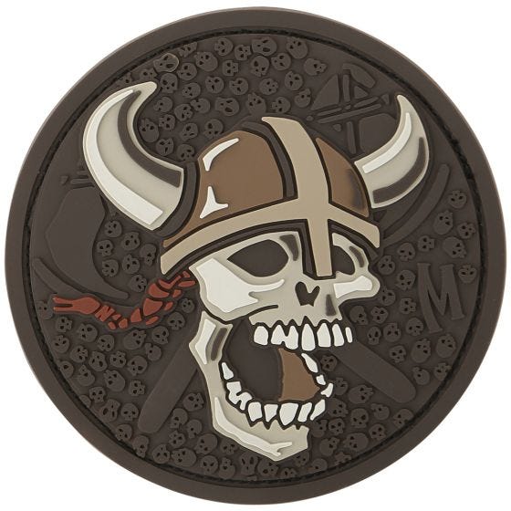 Parche con calavera vikinga Maxpedition en Arid