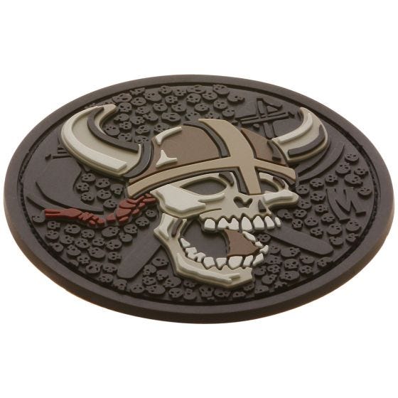 Parche con calavera vikinga Maxpedition en Arid