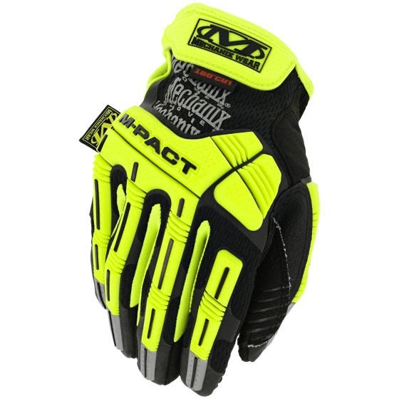 Guantes Mechanix Wear CR5 M-Pact de alta visibilidad en amarillo
