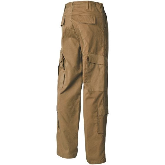 Pantalones de combate MFH ACU de Ripstop en Coyote Tan