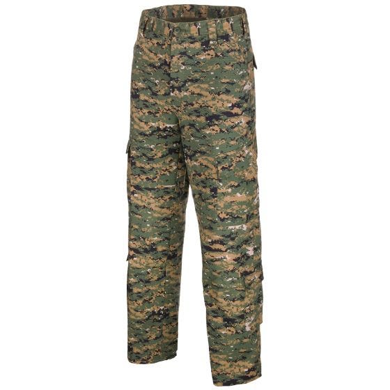 Pantalones de combate MFH ACU de Ripstop en Digital Woodland