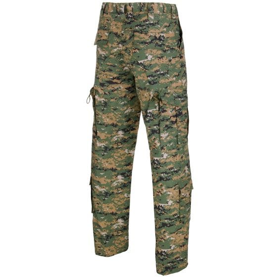 Pantalones de combate MFH ACU de Ripstop en Digital Woodland