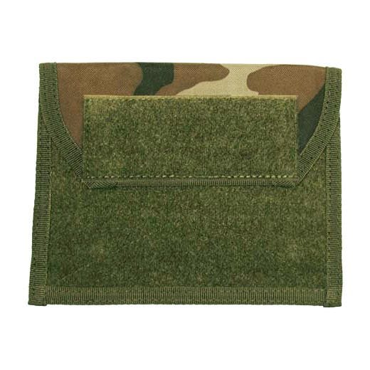 Bolsillo plano MFH Admin con sistema MOLLE en Woodland