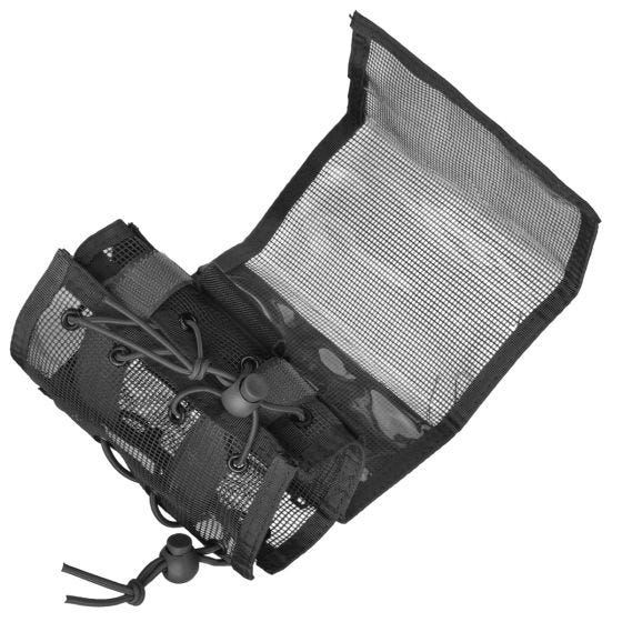 Bolsa para brazo MFH con bolsillos para mapa y dinero en negro