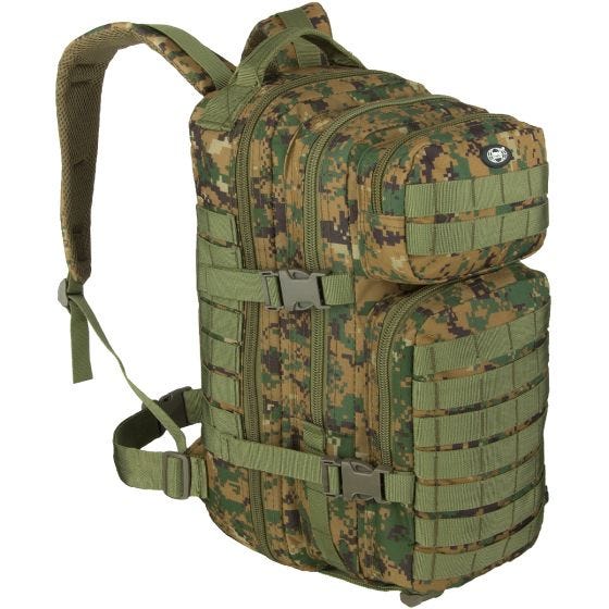 Mochila MFH Assault I en Digital Woodland