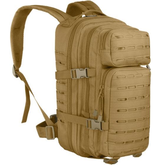 Mochila MFH Assault I Laser en Coyote Tan