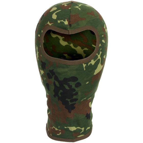 Pasamontañas MFH con una abertura de algodón ligero en Flecktarn