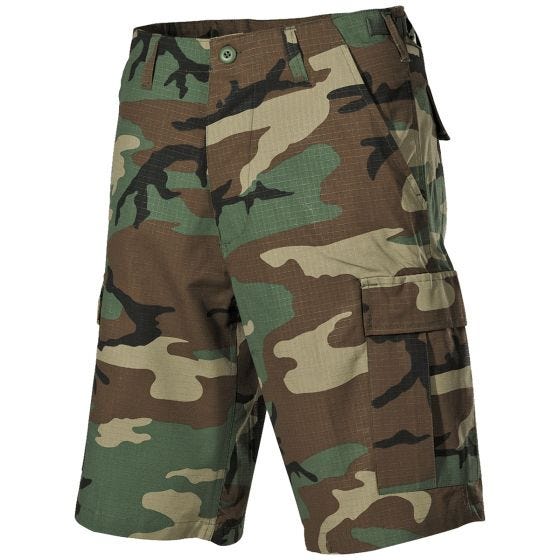 Bermudas MFH US BDU de Ripstop en Woodland