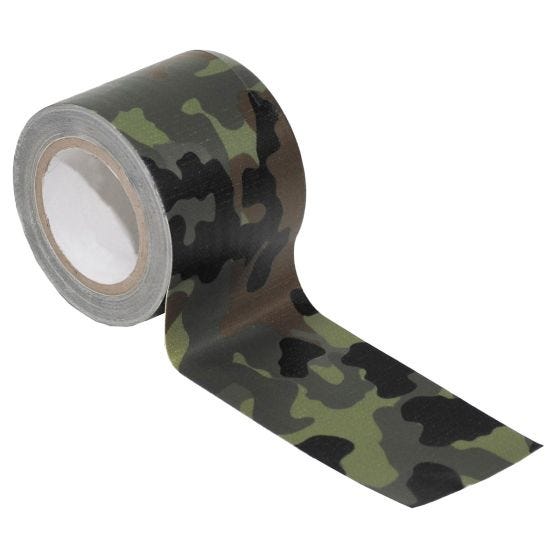 Cinta adhesiva de tela MFH BW de 5 cm x 5 m en Flecktarn