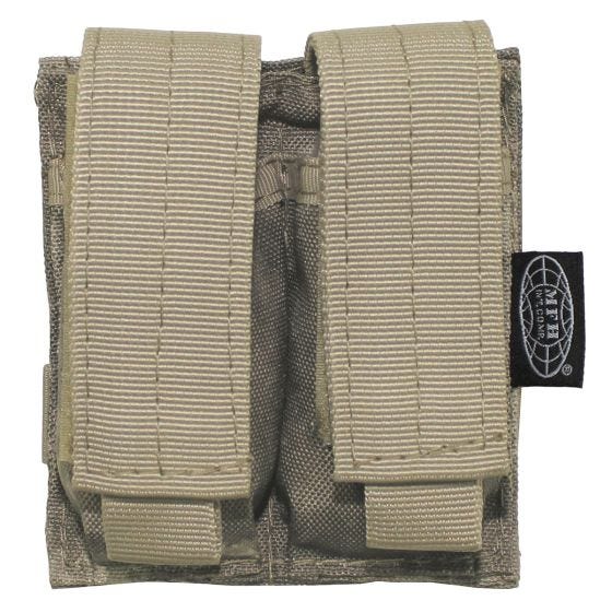 Portacargador doble pequeño MFH de cartuchos de 9 mm con sistema MOLLE en HDT Camo AU