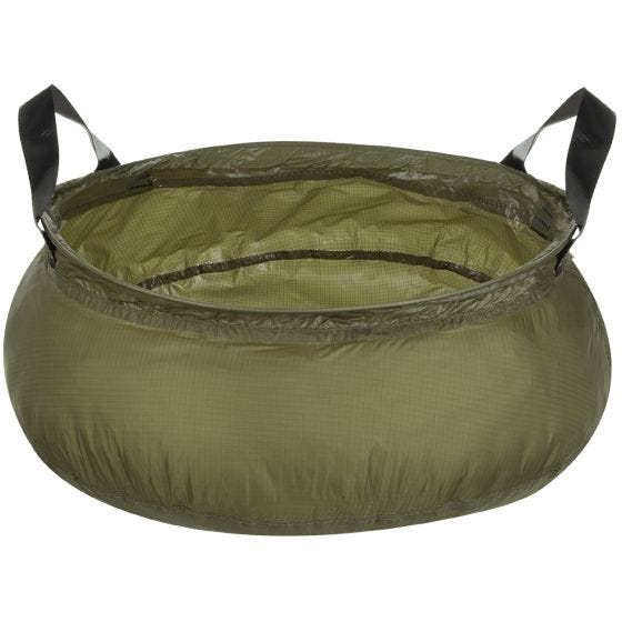 Bol plegable con bolsa MFH en OD Green