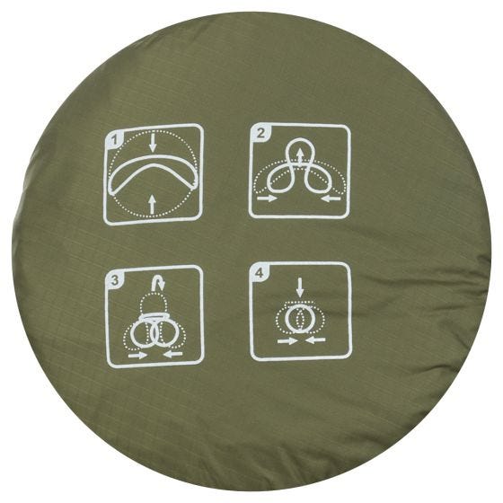 Bol plegable con bolsa MFH en OD Green