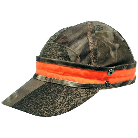 Gorra MFH Hunter con tira fluorescente en Hunter Marrón