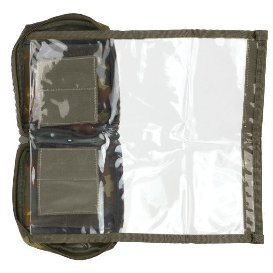 Funda para mapa MFH compatible con sistemas MOLLE en Flecktarn