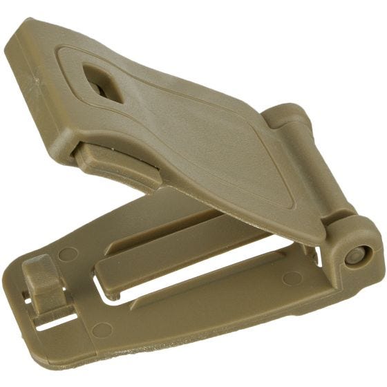 Adaptador de clip para sistemas MOLLE MFH de plástico en Coyote Tan