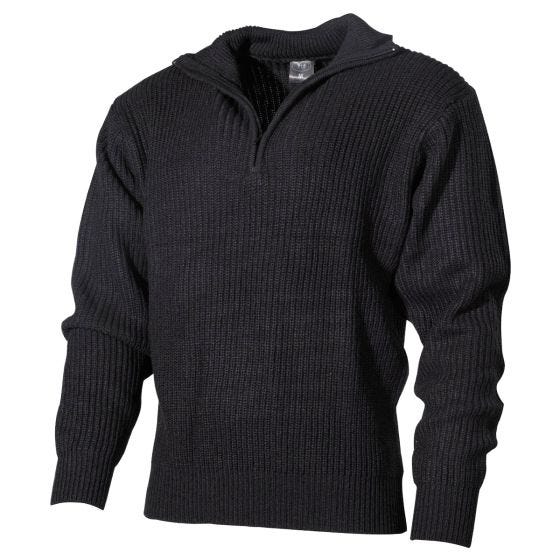 Suéter MFH Navy de acrílico en negro