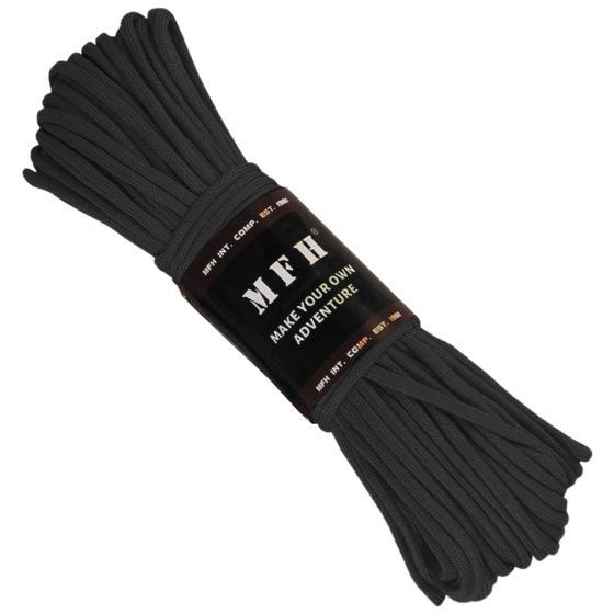Paracord MFH de 30,5 m en negro