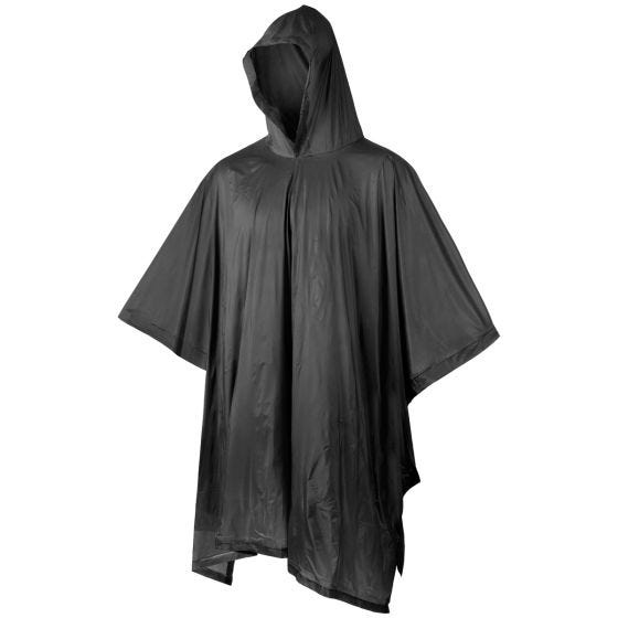 Poncho MFH de vinilo en negro