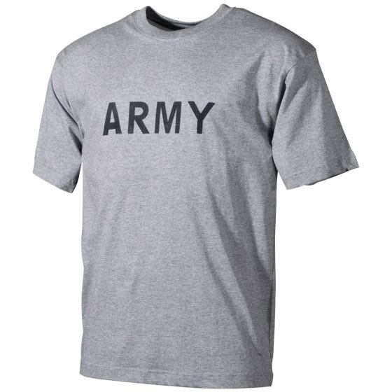 Camiseta MFH en gris con estampado militar