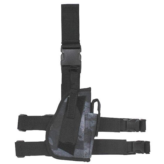 Funda de pistola para pierna derecha MFH en HDT Camo LE