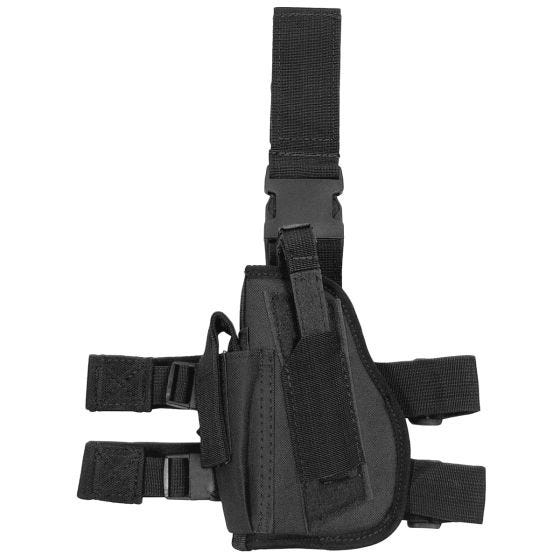 Funda de pistola para pierna izquierda MFH en negro