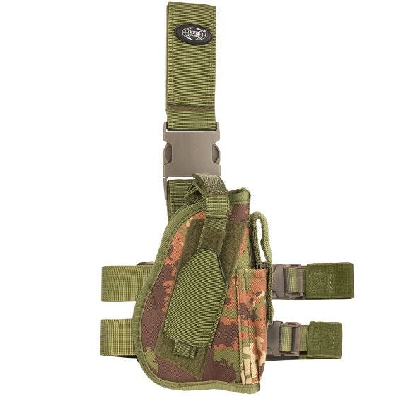 Funda de pistola para pierna derecha MFH en Vegetato Woodland
