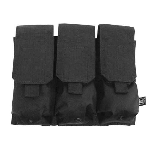 Portacargador triple MFH M4/M16 con sistema MOLLE en negro