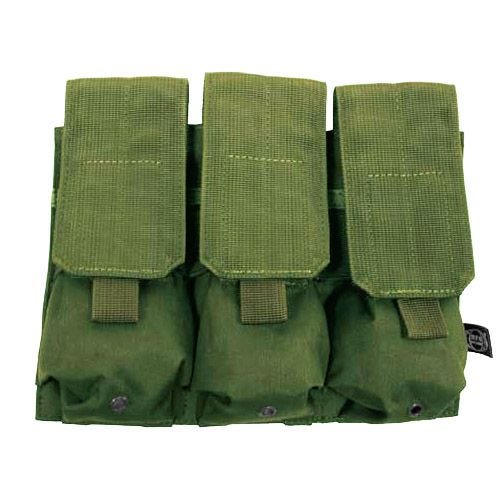 Portacargador triple MFH M4/M16 con sistema MOLLE en verde oliva