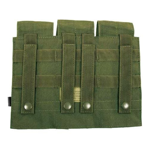 Portacargador triple MFH M4/M16 con sistema MOLLE en verde oliva