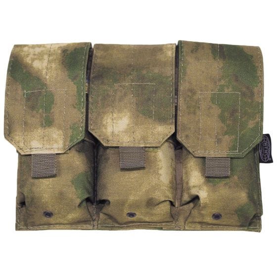 Portacargador triple MFH M4/M16 con sistema MOLLE en HDT Camo FG