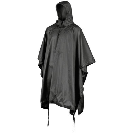 Poncho MFH US de Ripstop en negro