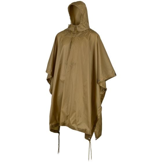 Poncho MFH US de Ripstop en Coyote Tan