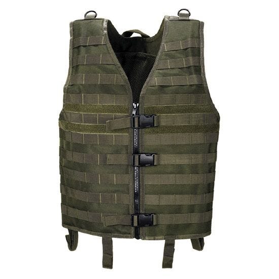 Chaleco MFH MOLLE Light en verde oliva
