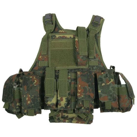 Chaleco MFH Tactical con sistema MOLLE en Ranger Flecktarn