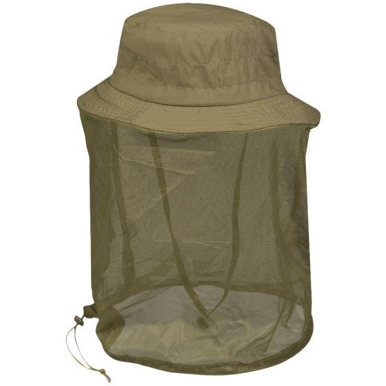 Gorro de pescador Mil-Tec con mosquitera en Coyote