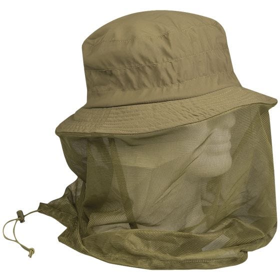 Gorro de pescador Mil-Tec con mosquitera en Coyote