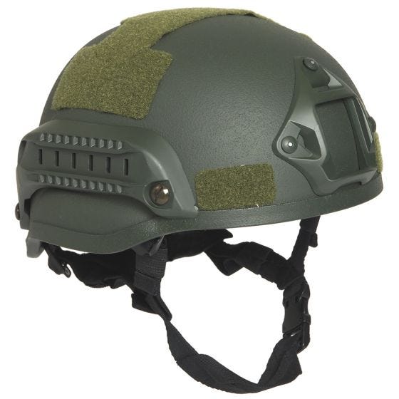 Casco de combate con rieles Mil-Tec US "M.I.C.H. 2002" en verde oliva