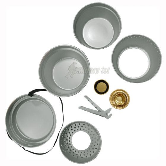 Set para cocinar Mil-Tec hecho de aluminio