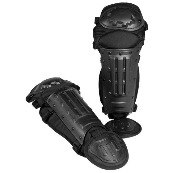 Espinilleras Mil-Tec Anti-Riot en negro