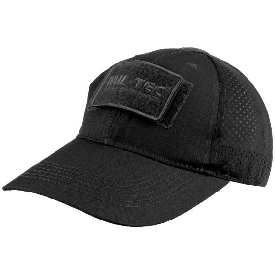 Gorra de béisbol de rejilla MFH en negro