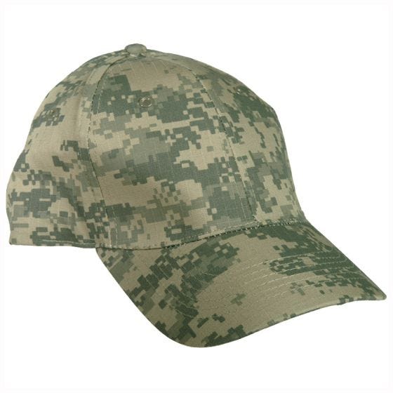 Gorra de béisbol Mil-Tec de Ripstop con banda de plástico en ACU Digital