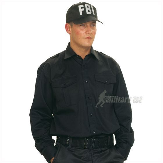 Gorra de béisbol Mil-Tec FBI con banda de plástico en negro