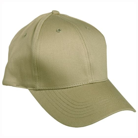 Gorra de béisbol Mil-Tec con banda de plástico en caqui